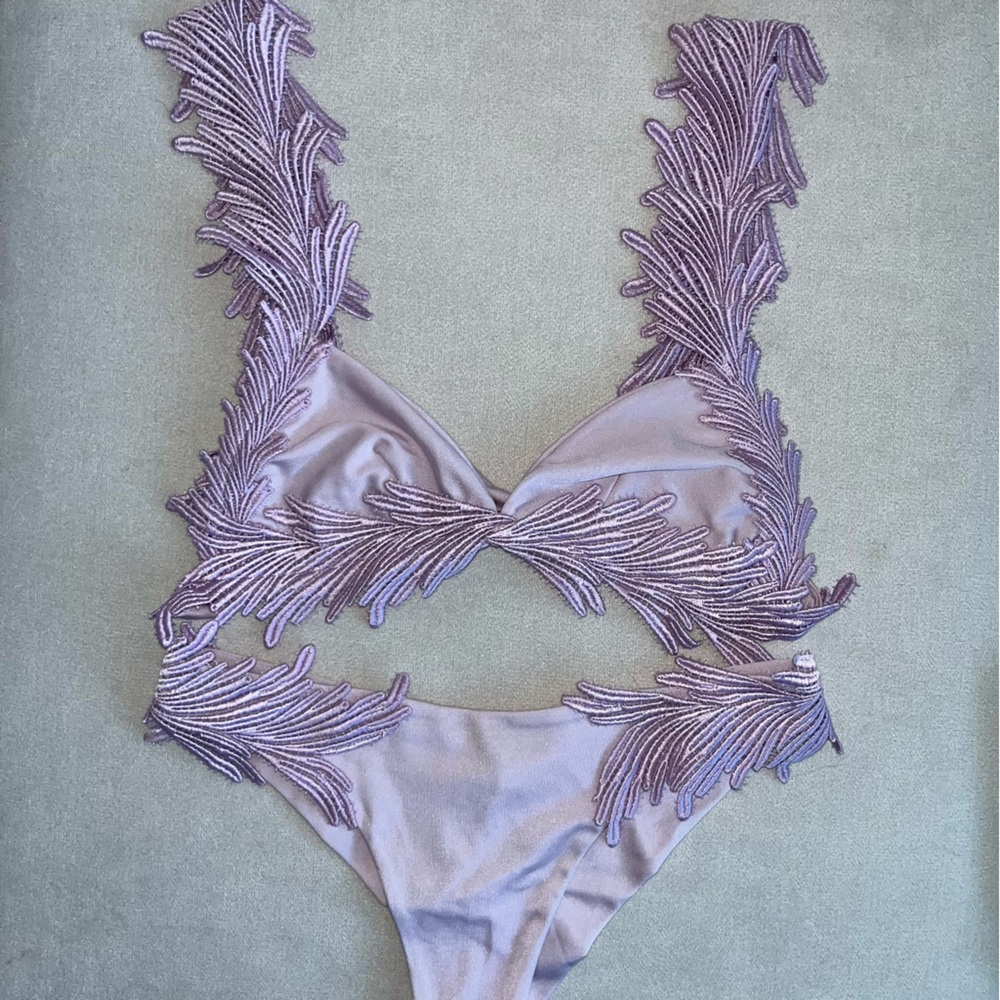 Lavender Embellished Bikini